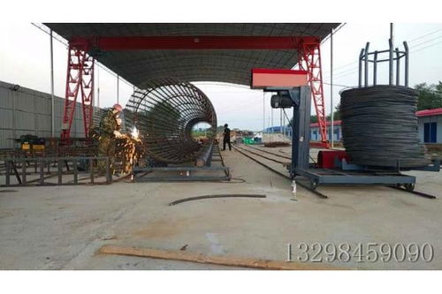 2021泰興鋼筋籠滾焊機鏈條繞筋機在電桿制造中的應用